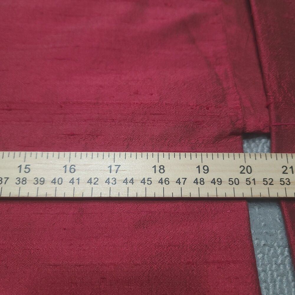 Eileen Fisher Womens S Tunic Silk Textured Button Up Long Sleeve Red Relaxed Top - Picture 6 of 8